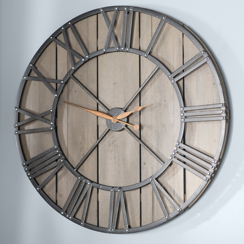 Birch Lane Oversized Thomaston Barnwood 36" Wall Clock & Reviews